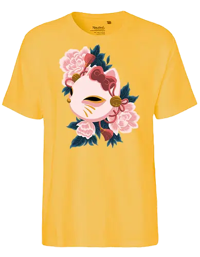 Cute Kitty Mask - Cat, Kitsune, Mask, Japan - Fairtrade T-Shirt