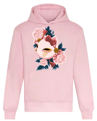 Cute Kitty Mask - Cat, Kitsune, Mask, Japan - Heavyweight Hoodie