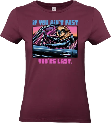 Fast or Last - animation, Sloths, sloth, animal, funny, humor, movie, fast, slow, animated - Standard T-Shirt (Women)