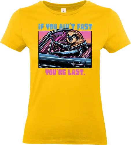 Fast or Last - animation, Sloths, sloth, animal, funny, humor, movie, fast, slow, animated - Standard T-Shirt (Women)