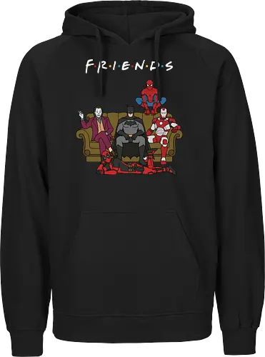 Super Hero Friends" Comic Book Parody Sitcom Couch Graphic