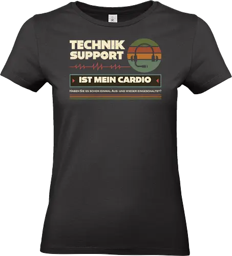 Tech Support ist mein Cardio - Tech Support Shirt, Tech Nerd Style, Lustiges Büro Shirt, IT T-Shirt lustig, Nerd Shirt deutsch, Programmierer Geschenk, Admin T-Shirt, Informatik Humor, Geek Kleidung, IT Support Geschenk, Entwickler Shirt, Computer Humor, Coding Shirt, Systemadministrator Geschenk - Standard T-Shirt (Women)