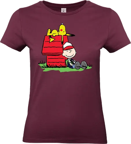 Mouse  - Pocket Peanuts Mashup - peanuts mashup, charlie brown kleidung, teetan, popkultur, kreatives mashup, anime crossover, nostalgische kunst, kindheitserinnerungen, hundehaus, crossover - Standard T-Shirt (Women)