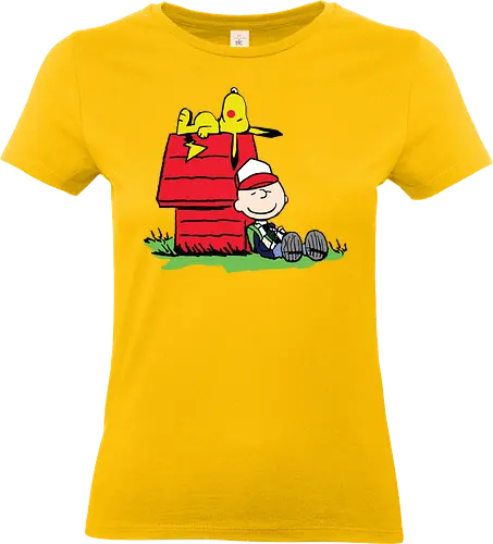 Mouse  - Pocket Peanuts Mashup - peanuts mashup, charlie brown kleidung, teetan, popkultur, kreatives mashup, anime crossover, nostalgische kunst, kindheitserinnerungen, hundehaus, crossover - Standard T-Shirt (Women)