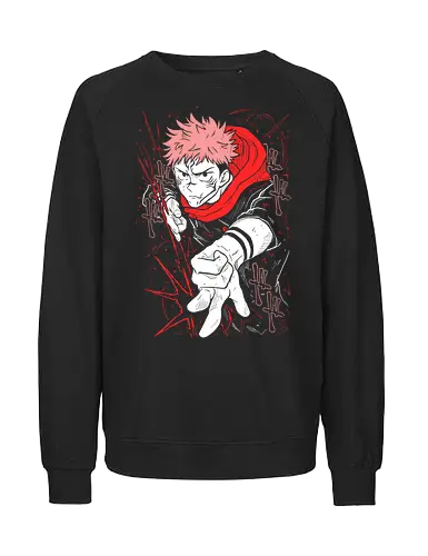 Yuji Itadori Kaisen - Jujutsu - Manga, Tokyo, Angry, Japanese Art, Aesthetic, Manga Style, Zylixzen, Aggressive, Gamer, Otaku, Gift, Cool, Kawaii, Anime - Fairtrade Sweatshirt
