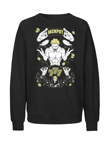  Kinji Hakari Jackpot Kaisen - Jujutsu - Kawaii, Anime, Manga, Tokyo, Angry, Japanese Art, Aesthetic, Manga Style, Zylixzen, Aggressive, Gamer, Otaku, Gift, Cool - Fairtrade Sweatshirt
