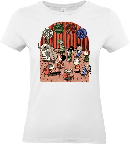 Elemental Animation Band - Music Group, Magical Creature, Fire, Earth, Air, Elements, Elemental, Element, Martial Arts, Dance, Music, Musical, Musician, Tv Show, Animation, Animated, Internet, Memes, Meme, Adventure, Fantasy, Magic, Magical, Water - Standard T-Shirt (Women)
