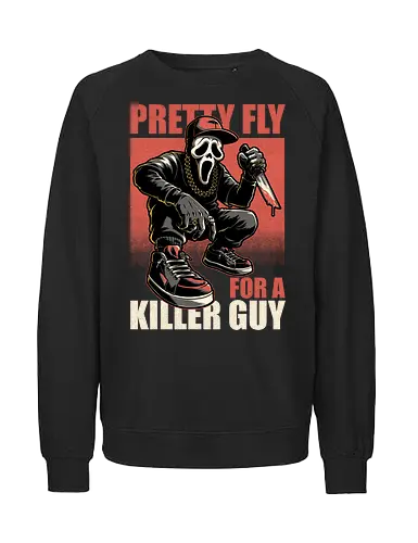 Music Horror Movie - Scary, Killer, Serial Killer, Assassin, Murder, Rapper, Rap, Gangsta Rap, Gangsters, Gangster, Street, Street Art, Streetwear, Spooky, Scared, Parody, Comedy, Movie, Movies, Classic, Horror, Horror Movies, Horror Movie, Music, Meme, Joke - Fairtrade Sweatshirt