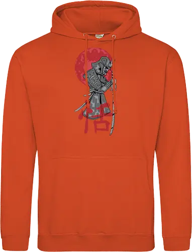 Japanese Ronin Samurai Warrior Red Sun