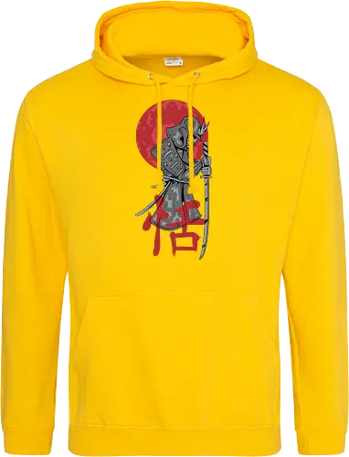 Japanese Ronin Samurai Warrior Red Sun