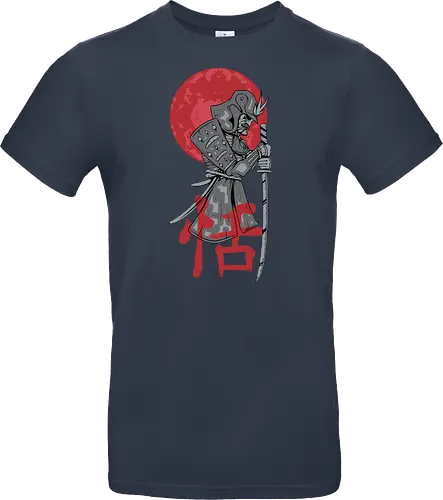 Japanese Ronin Samurai Warrior Red Sun