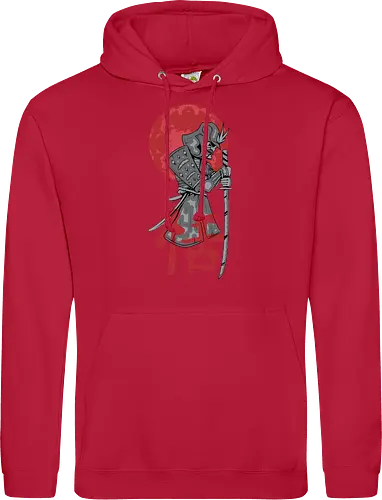 Japanese Ronin Samurai Warrior Red Sun