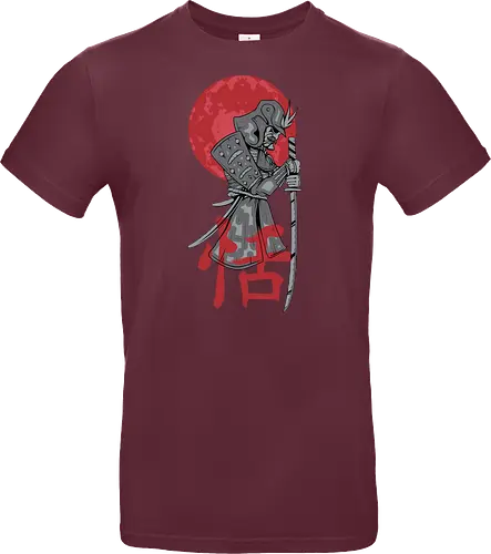 Japanese Ronin Samurai Warrior Red Sun