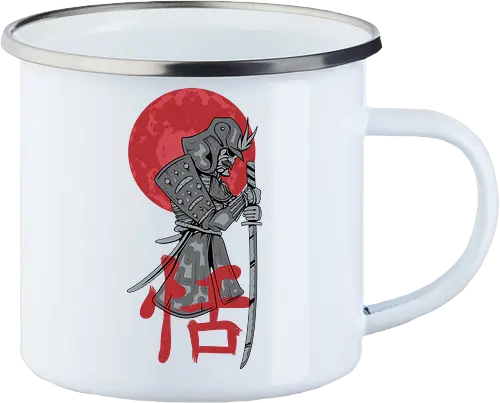Japanese Ronin Samurai Warrior Red Sun