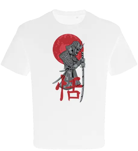Japanese Ronin Samurai Warrior Red Sun