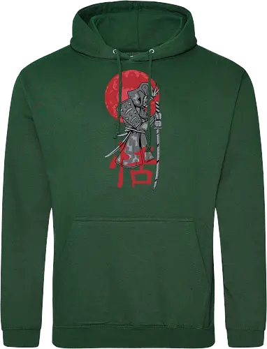 Japanese Ronin Samurai Warrior Red Sun