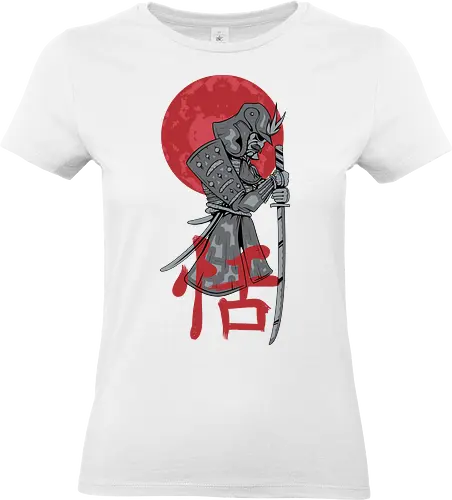 Japanese Ronin Samurai Warrior Red Sun - Japan, Katana, Bushido, Ronin, Japanese Art, Warrior, Ninja, Red Sun, Anime Style, Manga, Martial Arts, Tokyo, Asian Culture, History, Sword. - Standard T-Shirt (Women)