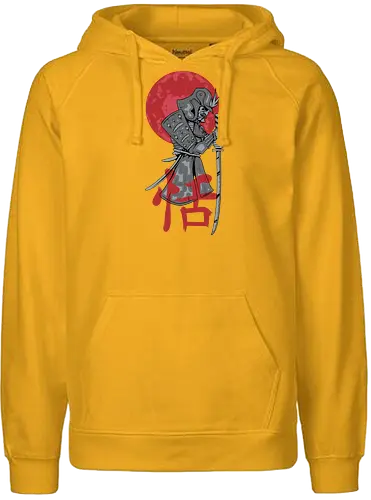 Japanese Ronin Samurai Warrior Red Sun - Japan, Katana, Bushido, Ronin, Japanese Art, Warrior, Ninja, Red Sun, Anime Style, Manga, Martial Arts, Tokyo, Asian Culture, History, Sword. - Fairtrade Hoodie