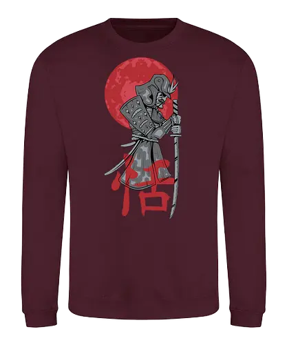 Japanese Ronin Samurai Warrior Red Sun - Japan, Katana, Bushido, Ronin, Japanese Art, Warrior, Ninja, Red Sun, Anime Style, Manga, Martial Arts, Tokyo, Asian Culture, History, Sword. - Sweatshirt