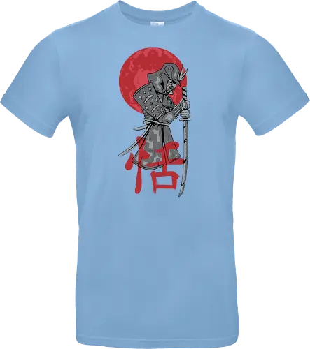 Japanese Ronin Samurai Warrior Red Sun