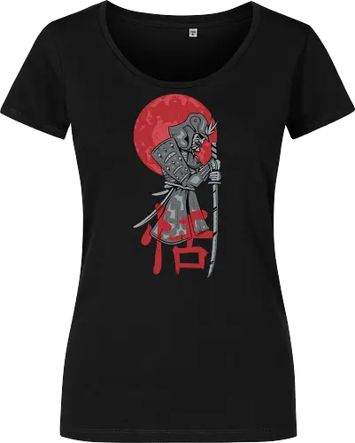 Japanese Ronin Samurai Warrior Red Sun