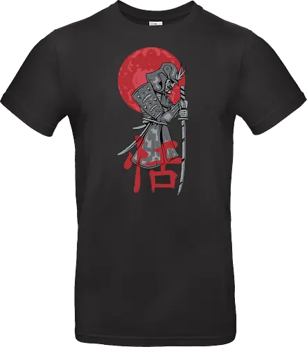 Japanese Ronin Samurai Warrior Red Sun