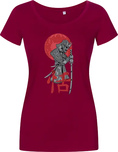 Japanese Ronin Samurai Warrior Red Sun