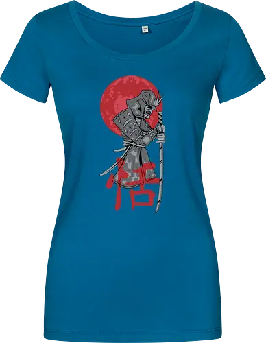 Japanese Ronin Samurai Warrior Red Sun