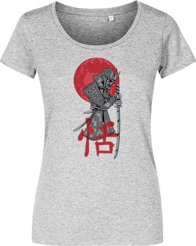 Japanese Ronin Samurai Warrior Red Sun
