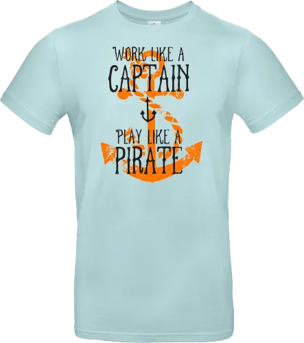 Work Like A Captain Play Like A Pirate Nautical Quote
