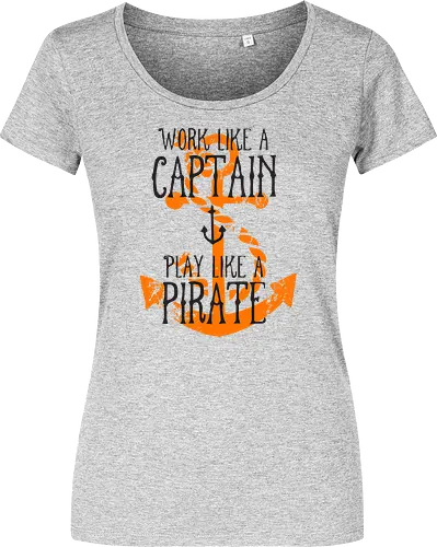 Work Like A Captain Play Like A Pirate Nautical Quote