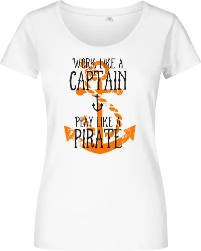 Work Like A Captain Play Like A Pirate Nautical Quote