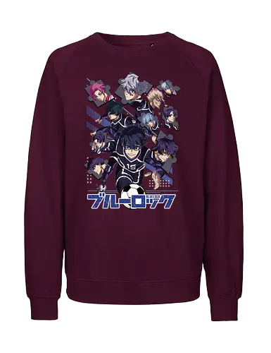 Blue Lock – Striker Evolution - anime aesthetic, blue lock, soccer anime, football anime, striker program, egoist player, anime sports, competitive anime, sports manga, japanese anime, anime art, goal scoring, striker battle, training arc, intense rivalry - Fairtrade Sweatshirt