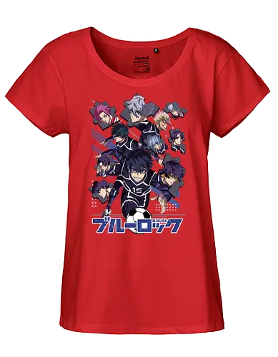 Blue Lock – Striker Evolution - anime aesthetic, blue lock, soccer anime, football anime, striker program, egoist player, anime sports, competitive anime, sports manga, japanese anime, anime art, goal scoring, striker battle, training arc, intense rivalry - Fairtrade Girl Shirt