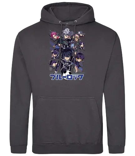 Blue Lock – Striker Evolution - anime aesthetic, blue lock, soccer anime, football anime, striker program, egoist player, anime sports, competitive anime, sports manga, japanese anime, anime art, goal scoring, striker battle, training arc, intense rivalry - Standard Hoodie