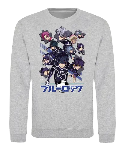 Blue Lock – Striker Evolution - anime aesthetic, blue lock, soccer anime, football anime, striker program, egoist player, anime sports, competitive anime, sports manga, japanese anime, anime art, goal scoring, striker battle, training arc, intense rivalry - Sweatshirt