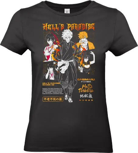 Island of Immortality - gabimaru, ninja anime, dark fantasy anime, supernatural island, immortality quest, shonen manga, japanese anime, anime art, deadly trials, executioners, action anime, manga series, anime aesthetic - Standard T-Shirt (Women)