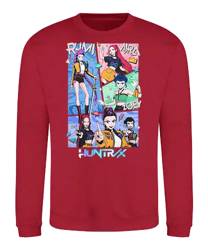 Huntrix – Hunter’s Instinct - huntrix, elite hunters, instinct fighters, anime battle squad, monster slayer team, dark fantasy anime, action anime, combat unit, anime warriors, manga style, japanese anime, anime art, hunter guild, battle instinct, anime aesthetic - Sweatshirt