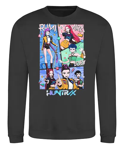 Huntrix – Hunter’s Instinct - huntrix, elite hunters, instinct fighters, anime battle squad, monster slayer team, dark fantasy anime, action anime, combat unit, anime warriors, manga style, japanese anime, anime art, hunter guild, battle instinct, anime aesthetic - Sweatshirt