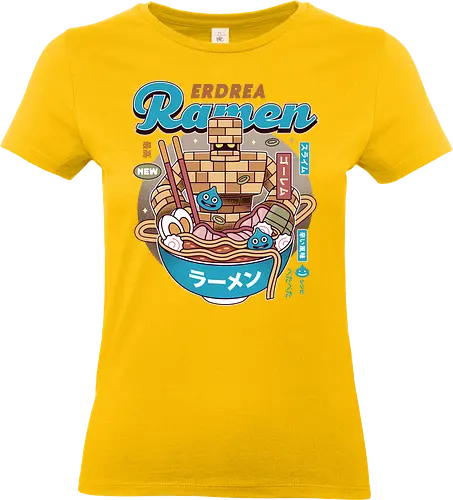 Erdrea Monsters Ramen Vintage - erdrea, rpg, jrpg, echoes of an elusive age, ramen, Quest, dragon quest xi, slime, king slime, monsters, golem, gaming, gamer, video game, video games - Standard T-Shirt (Women)