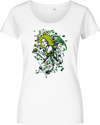 Cyber Angel Aesthetic Neon Green Glitch