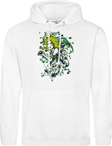 Cyber Angel Aesthetic Neon Green Glitch