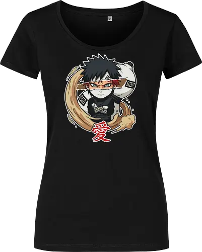 Chibi Gaara Sand Defense - Distorted Gaze Anime Tee Design