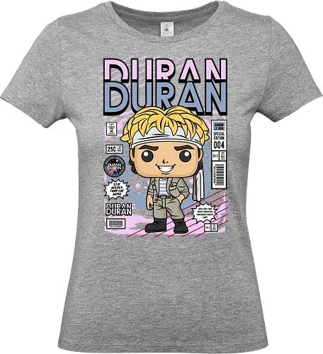Simon Le Bon – 80s Icon - simon le bon, duran duran, 80s music, pop band, music icon, singer style, funko style, chibi musician, pop figure style, stylized singer, collectible design, retro aesthetic, music legend, vintage vibe, cute stylized - Standard T-Shirt (Women)