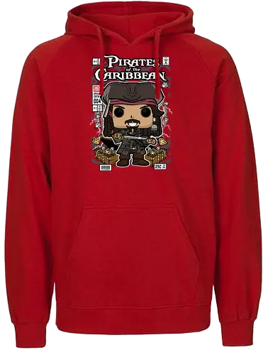 Jack Sparrow – Pirate Captain - jack sparrow, pirates of the caribbean, pirate captain, movie character, adventure film, funko style, chibi pirate, pop figure style, stylized character, collectible design, pirate aesthetic, ocean adventure, cinematic icon, cute stylized, pirate life - Fairtrade Hoodie