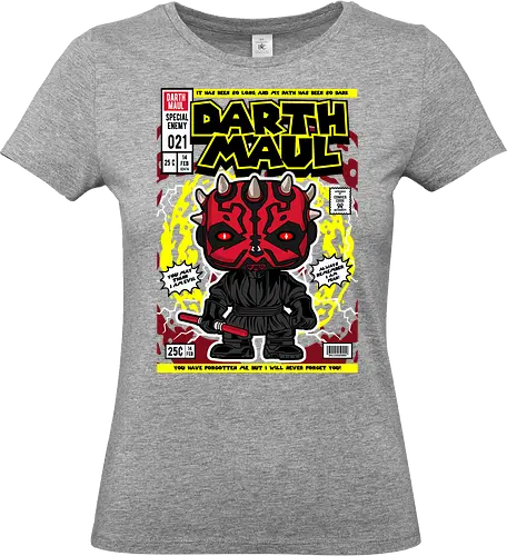 Darth Maul – Sith Warrior - Space Opera, double lightsaber, dark side, sci fi saga, funko style, chibi sith, pop figure style, stylized character, collectible design, villain icon, galaxy battle, force user, cute stylized - Standard T-Shirt (Women)
