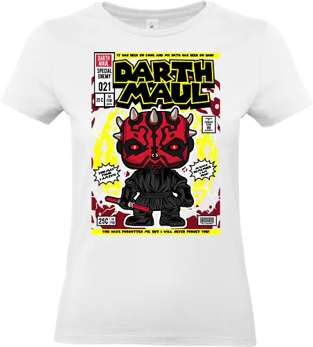 Darth Maul – Sith Warrior - Space Opera, double lightsaber, dark side, sci fi saga, funko style, chibi sith, pop figure style, stylized character, collectible design, villain icon, galaxy battle, force user, cute stylized - Standard T-Shirt (Women)