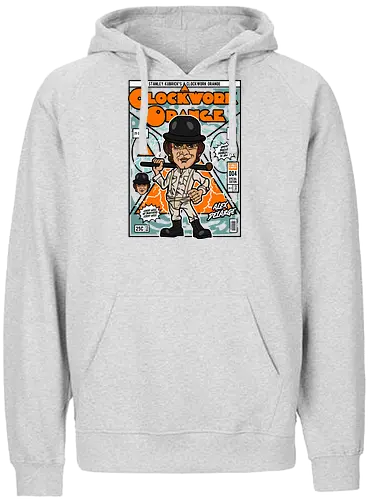A Clockwork Orange – Alex DeLarge - a clockwork orange, alex delarge, cult film, dystopian movie, classic cinema, psychological film, funko style, chibi character, pop figure style, stylized design, collectible figure, retro aesthetic, film icon, vintage cinema, cute stylized - Fairtrade Hoodie