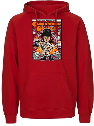 A Clockwork Orange – Alex DeLarge - a clockwork orange, alex delarge, cult film, dystopian movie, classic cinema, psychological film, funko style, chibi character, pop figure style, stylized design, collectible figure, retro aesthetic, film icon, vintage cinema, cute stylized - Fairtrade Hoodie