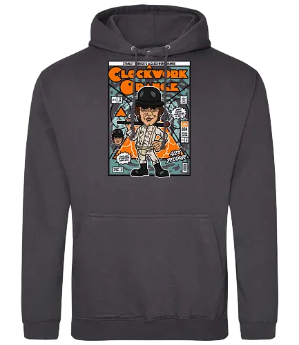 A Clockwork Orange – Alex DeLarge - a clockwork orange, alex delarge, cult film, dystopian movie, classic cinema, psychological film, funko style, chibi character, pop figure style, stylized design, collectible figure, retro aesthetic, film icon, vintage cinema, cute stylized - Standard Hoodie